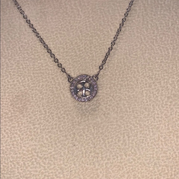 Uno De 50 1BY STAY CLOSE Necklace White Topaz 18" - Picture 3 of 10